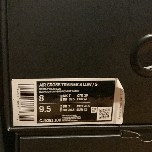 NWT Supreme Nike Air Cross Trainer 3 Low Mens Size 8 - Picture 14 of 14